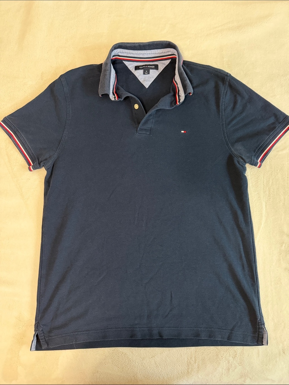 Tommy Hilfiger Navy Polo with Red-White Trim